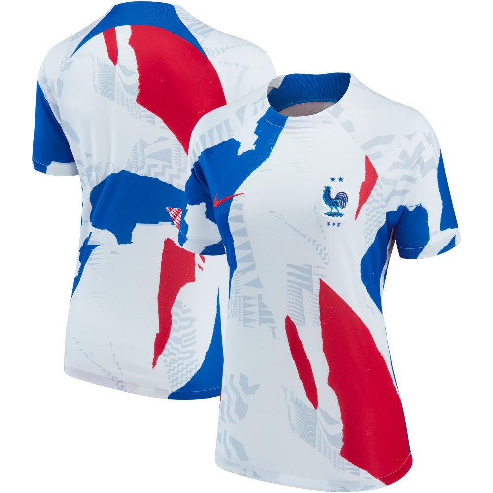 Nike France National Team Women's 2022 Pre-Match Top - White