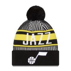 New Era - Utah Jazz Striped Cuffed Pom Knit Hat - Navy