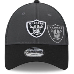 Las Vegas Raiders New Era Youth Reflect 9FORTY Adjustable Hat Graphite - NFL