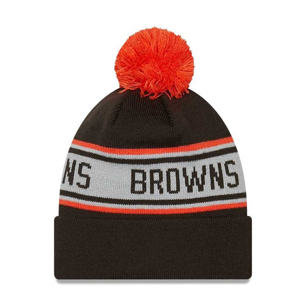 Cleveland Browns New Era Preschool Repeat Cuffed Knit Hat with Pom Brown - NFL