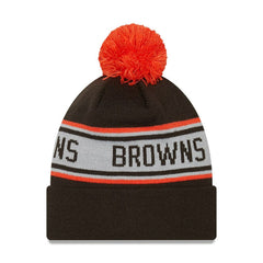 Cleveland Browns New Era Preschool Repeat Cuffed Knit Hat with Pom Brown - NFL