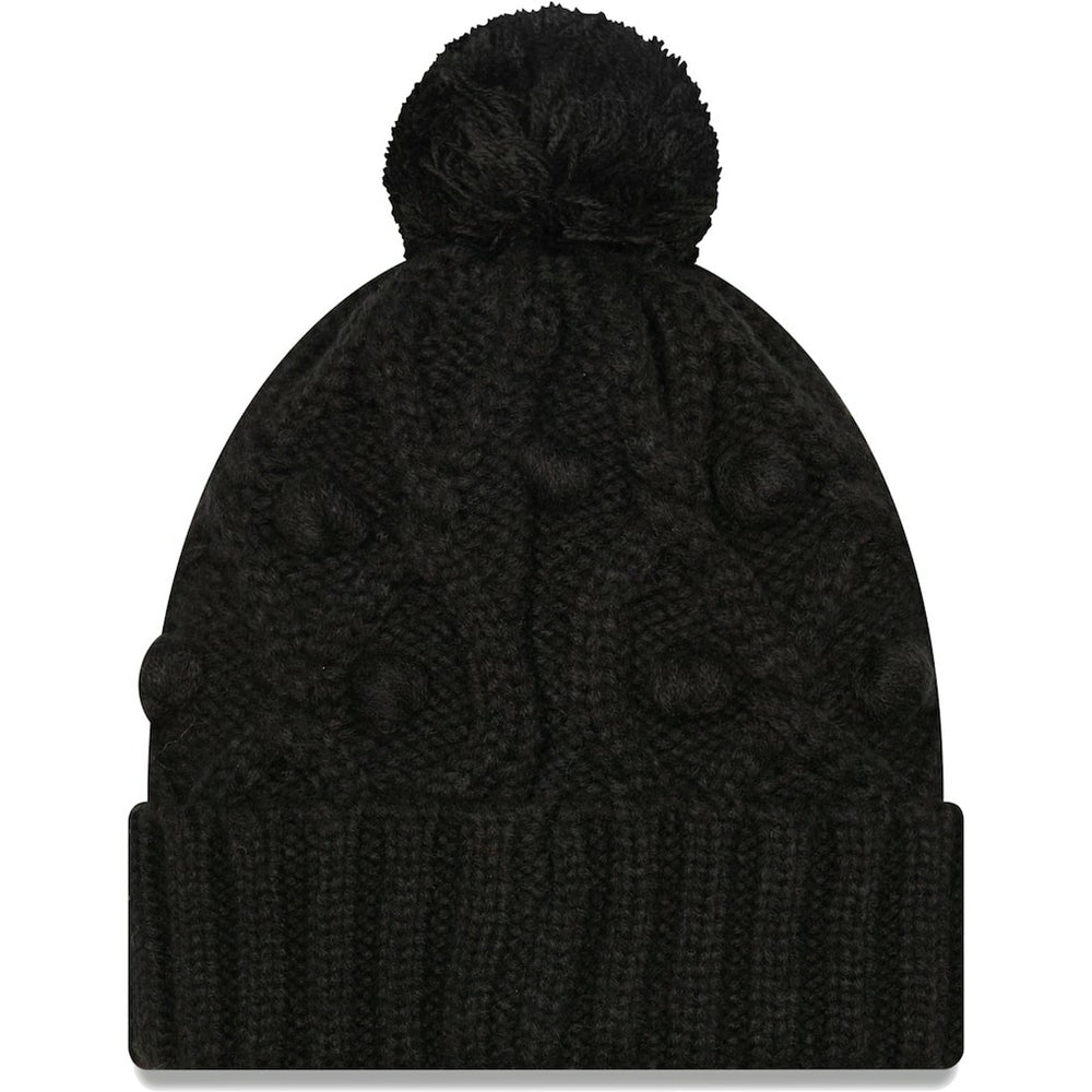 Pittsburgh Steelers New Era Girls Youth Toasty Cuffed Knit Hat with Pom Black - NFL