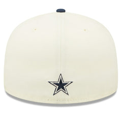 Dallas Cowboys New Era 2022 Sideline 59FIFTY Fitted Hat Cream/Navy - NFL