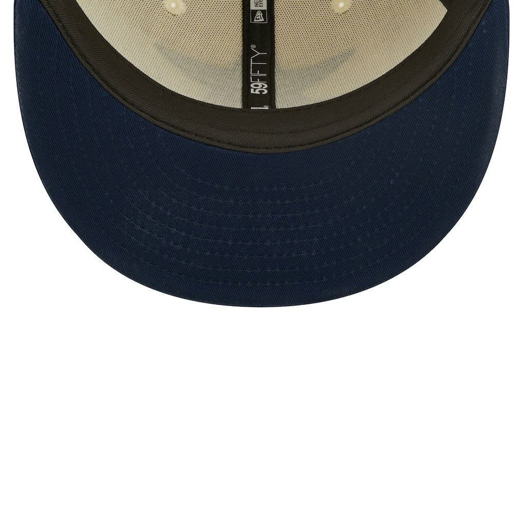 Dallas Cowboys New Era 2022 Sideline 59FIFTY Fitted Hat Cream/Navy - NFL