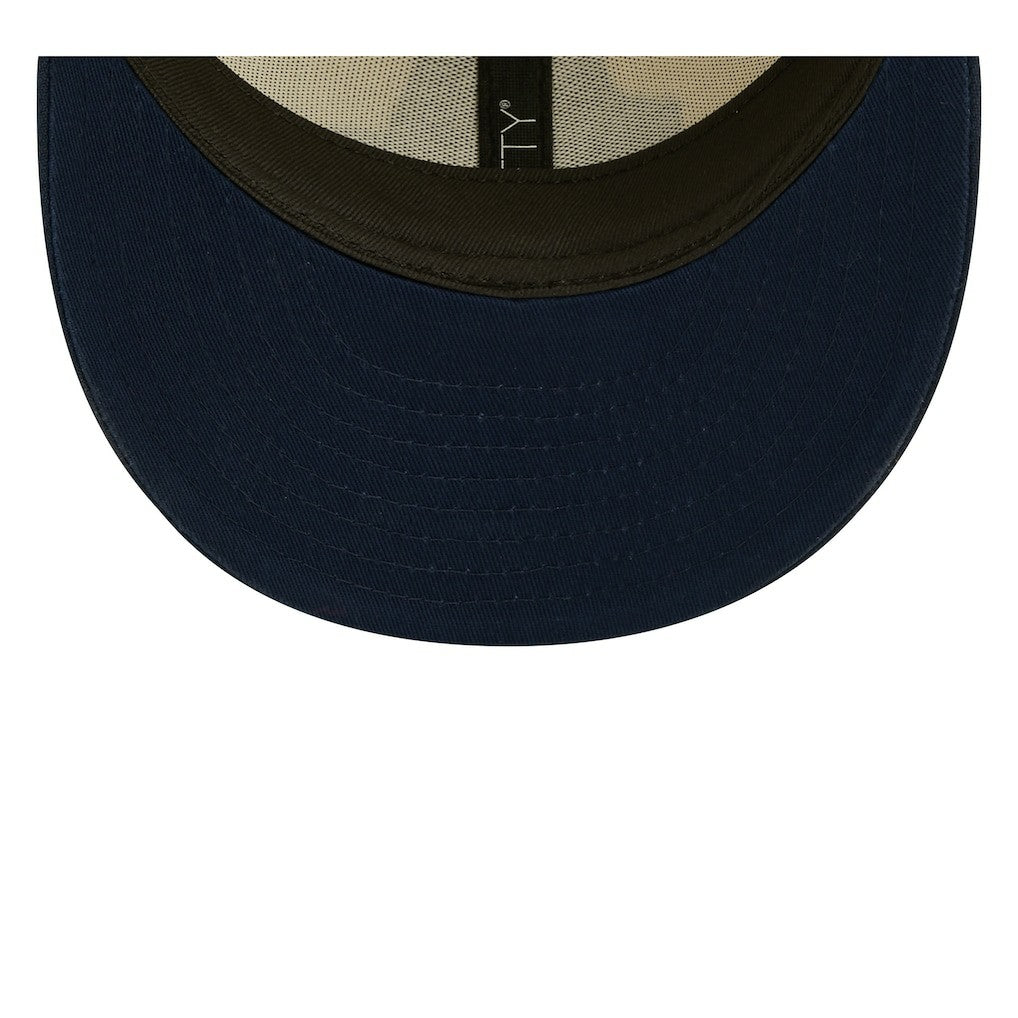 Dallas Cowboys New Era 2022 Sideline Low Profile 59FIFTY Fitted Hat Cream/Navy - NFL