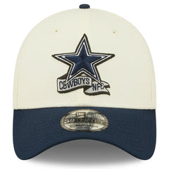 Dallas Cowboys New Era 2022 Sideline 39THIRTY 2-Tone Flex Hat Cream/Navy - NFL