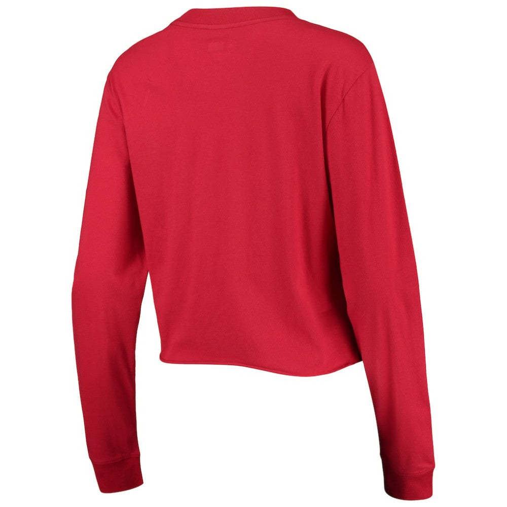 Washington Nationals New Era Women's Baby Jersey Cropped Long Sleeve T-Shirt Lifestyle