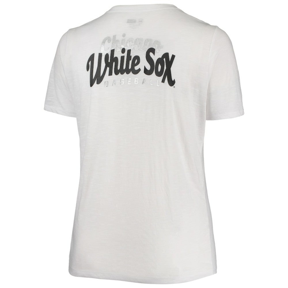 Chicago White Sox New Era Women's Plus Size 2-Hit Front Knot T-Shirt Online