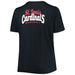 St. Louis Cardinals New Era Women's Plus Size 2-Hit Front Knot T-Shirt On Sale