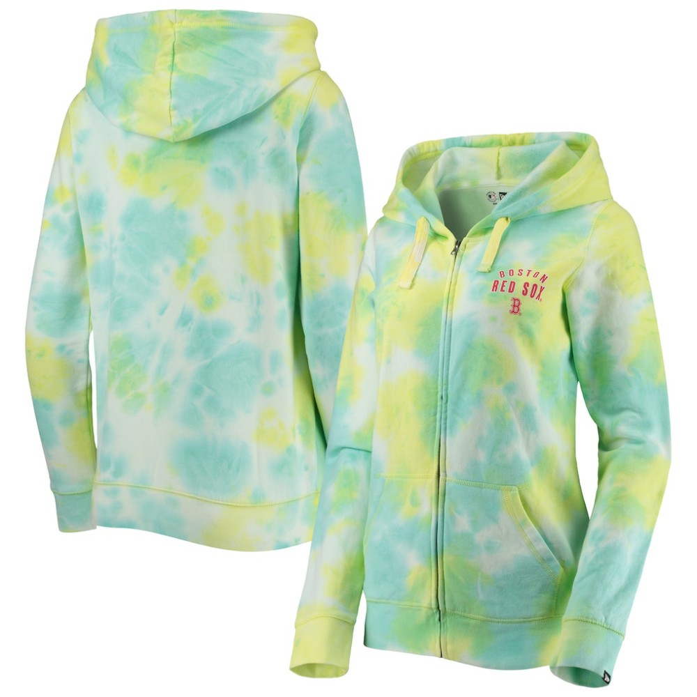 Boston Red Sox New Era Women's Tie-Dye Full-Zip Hoodie Near Me