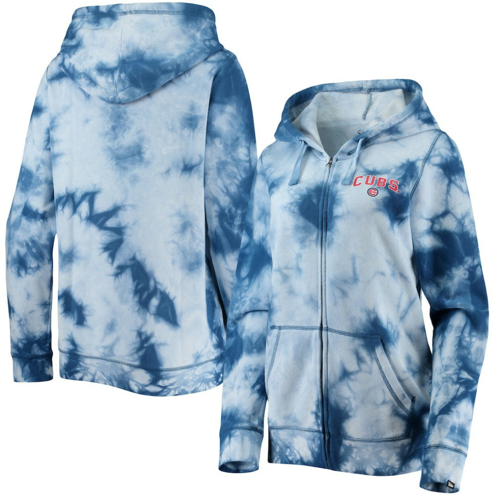 Chicago Cubs New Era Women's Tie-Dye Full-Zip Hoodie Online