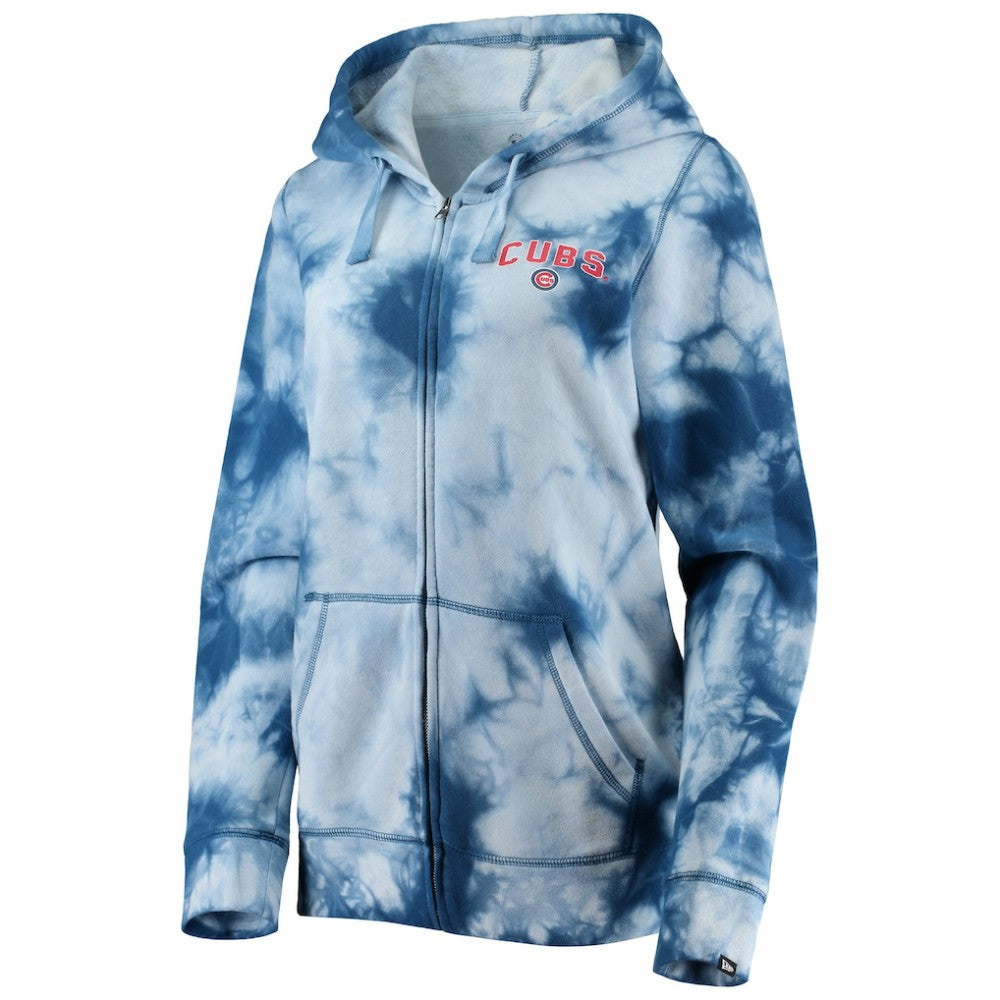 Chicago Cubs New Era Women's Tie-Dye Full-Zip Hoodie Online