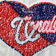Washington Nationals New Era Girls Youth Flip Sequin Heart Crop Top for sale