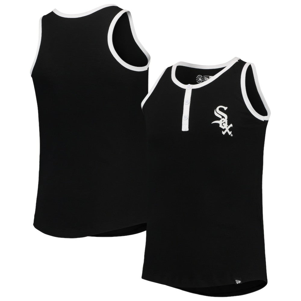 Chicago White Sox New Era Girls Youth Henley Tank Top for sale