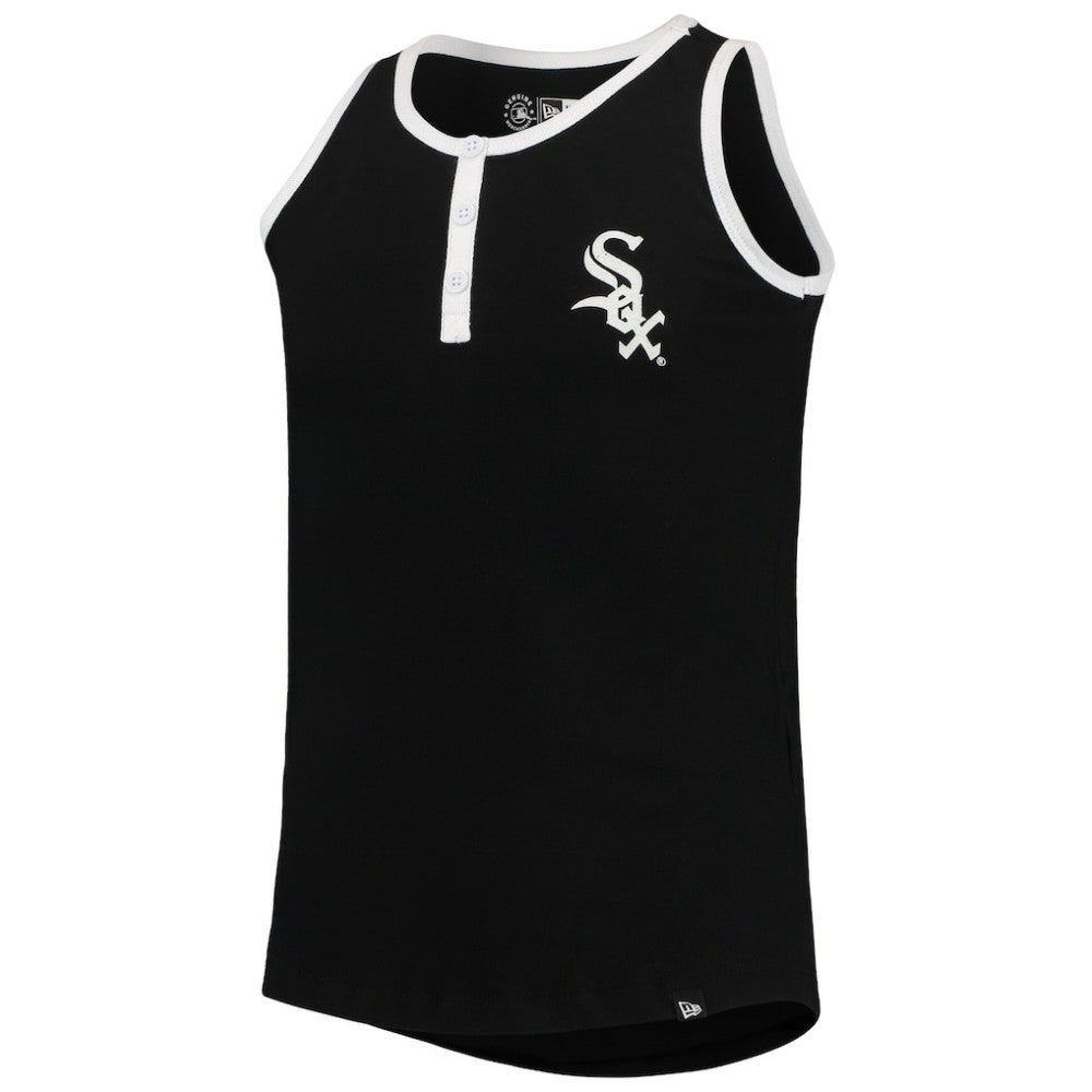 Chicago White Sox New Era Girls Youth Henley Tank Top for sale