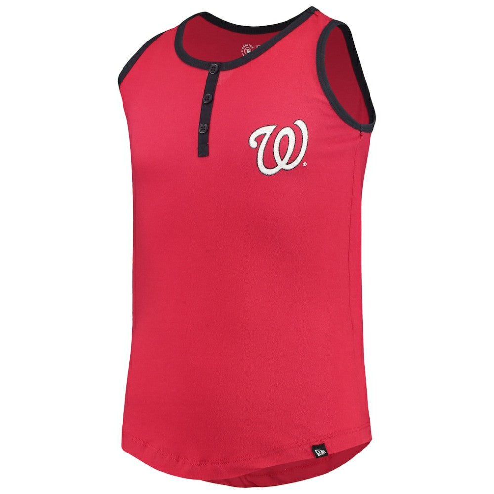 Washington Nationals New Era Girls Youth Henley Tank Top Near Me