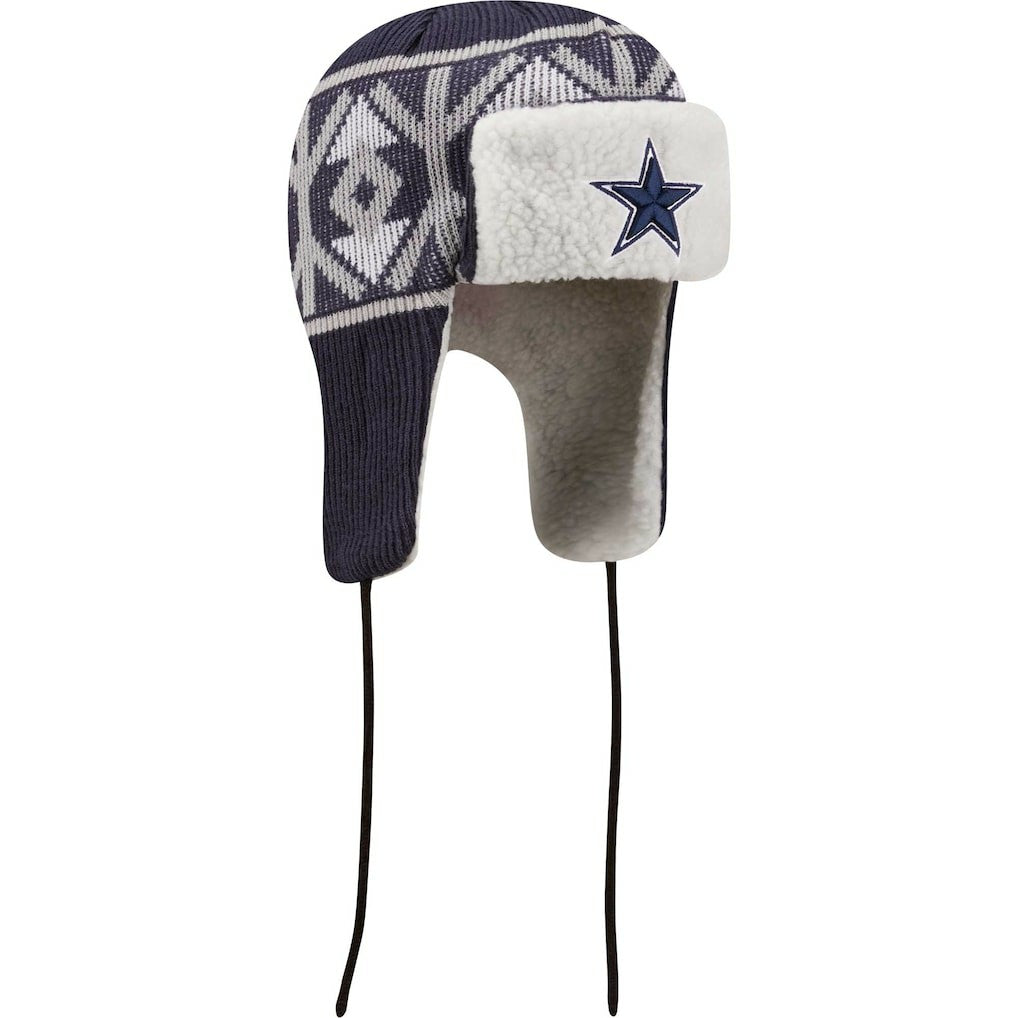 Dallas Cowboys New Era Knit Trapper Hat Navy - NFL