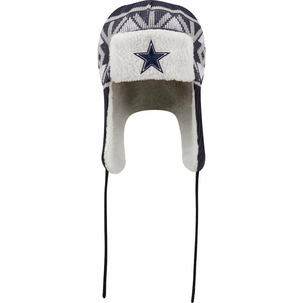Dallas Cowboys New Era Knit Trapper Hat Navy - NFL