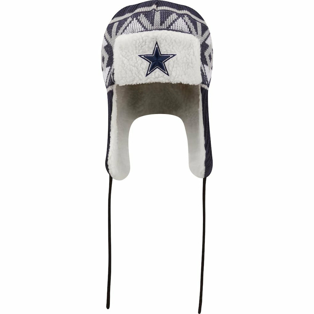 Dallas Cowboys New Era Knit Trapper Hat Navy - NFL