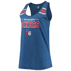 New Era - Philadelphia 76ers Women's Scoop-Neck Racerback Tank Top - Heathered Royal