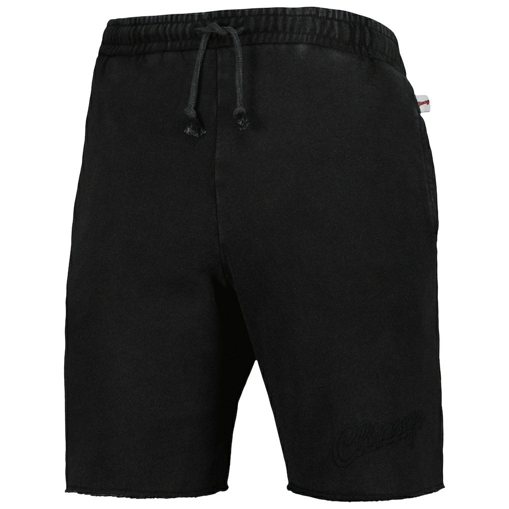 Mitchell & Ness - Chicago Bulls French Terry Tonal Fleece Shorts - Black
