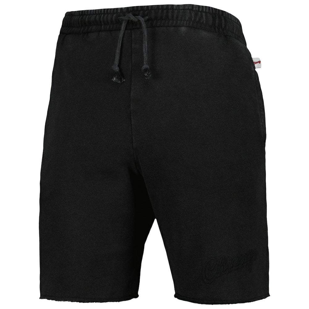 Mitchell & Ness - Chicago Bulls French Terry Tonal Fleece Shorts - Black