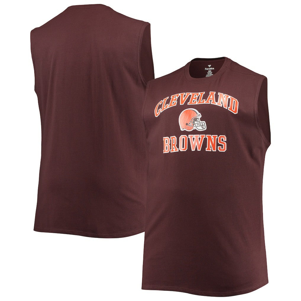 Cleveland Browns Big & Tall Muscle Tank Top Brown - NFL