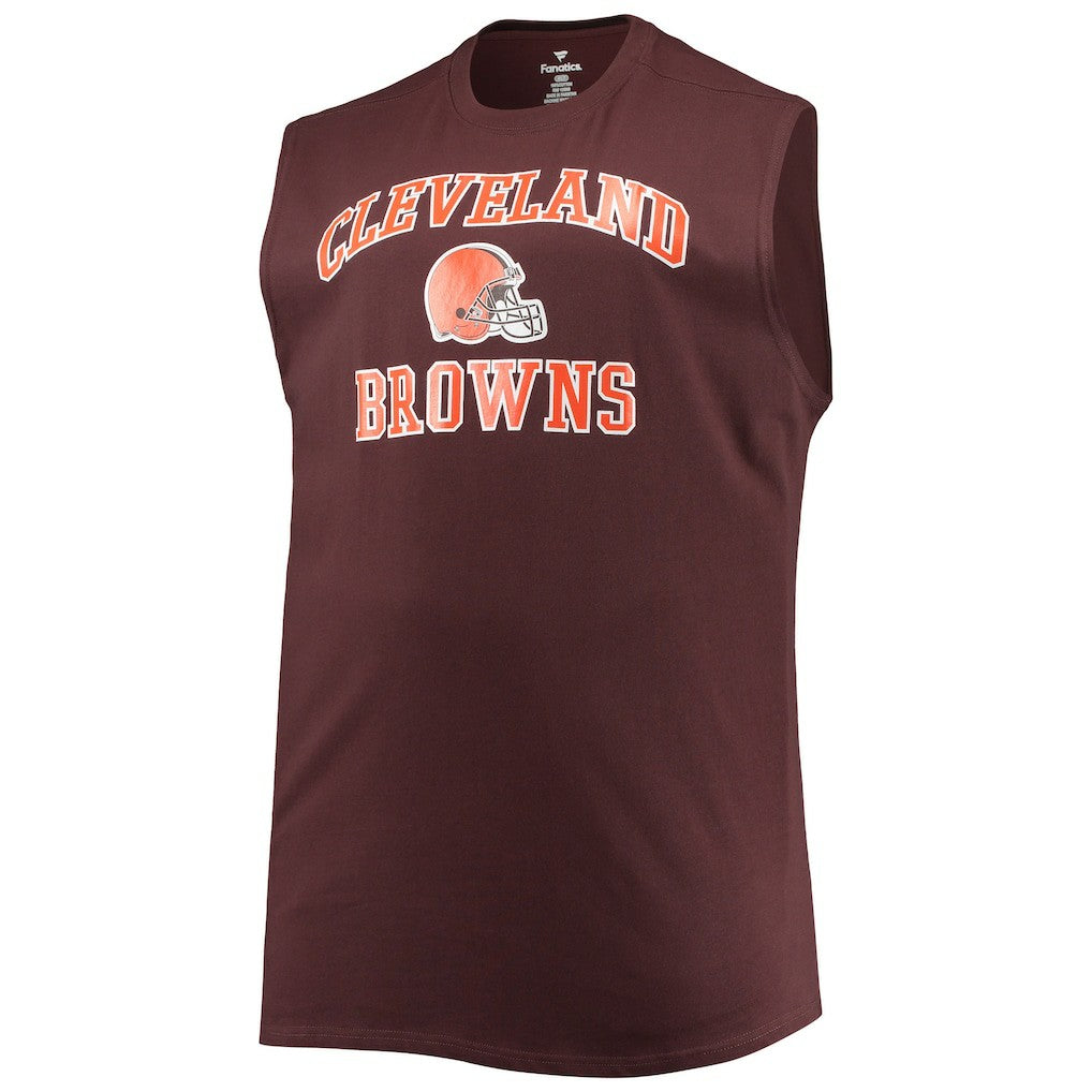 Cleveland Browns Big & Tall Muscle Tank Top Brown - NFL