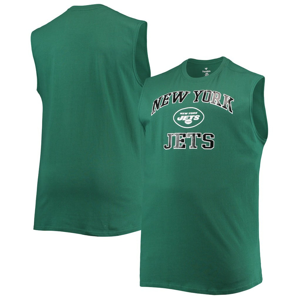 New York Jets Big & Tall Muscle Tank Top Green - NFL
