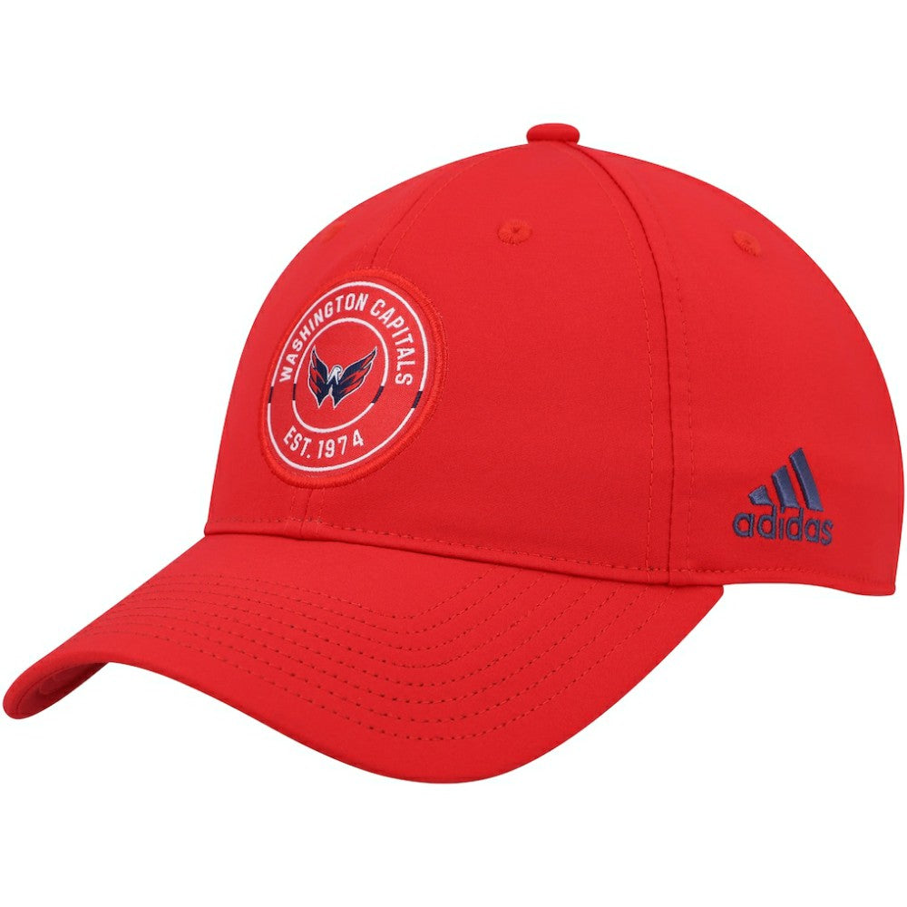 Washington Capitals adidas Team Circle Slouch Adjustable Hat Red