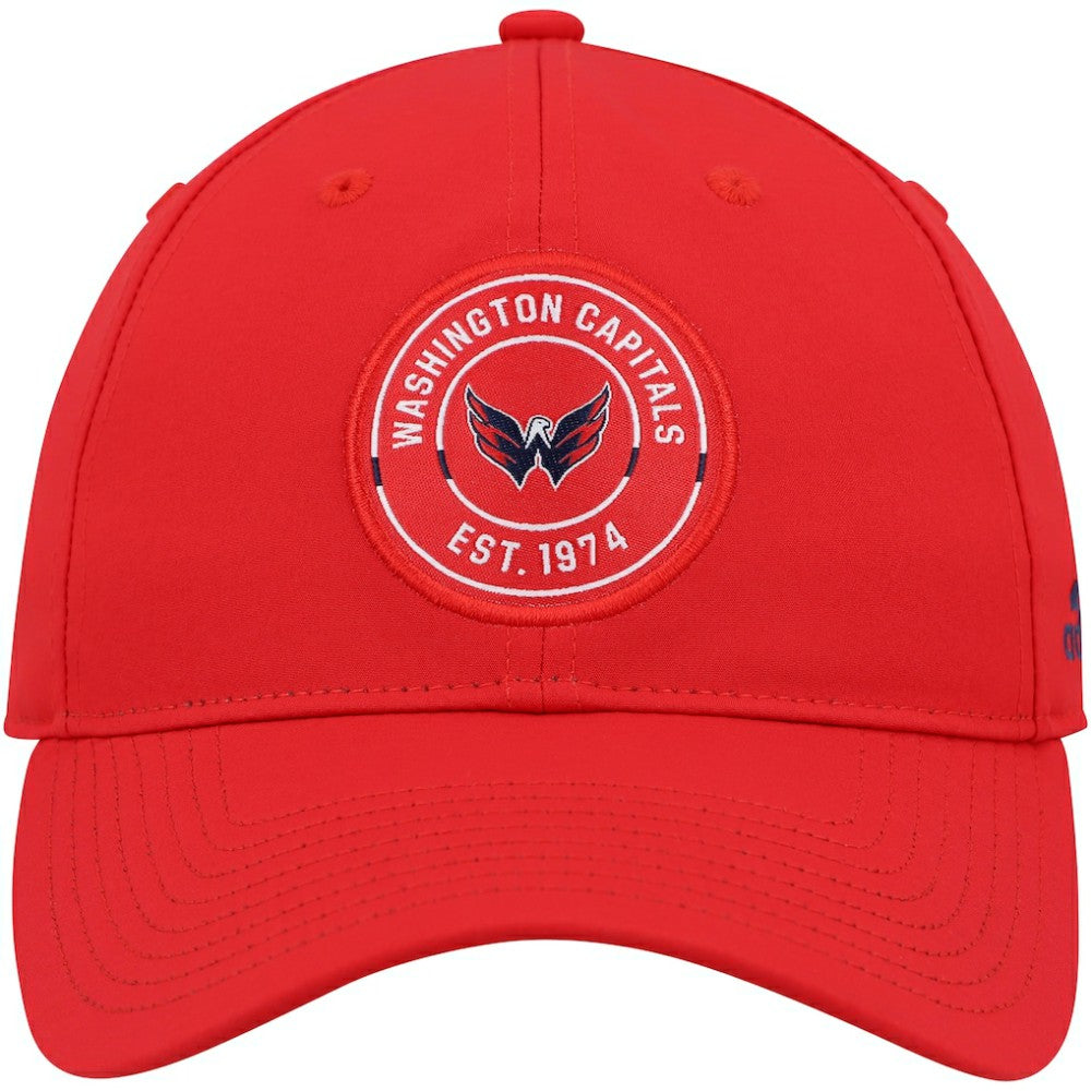 Washington Capitals adidas Team Circle Slouch Adjustable Hat Red