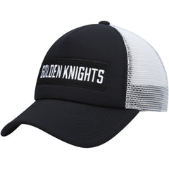 Vegas Golden Knights adidas Team Plate Trucker Snapback Hat Black/White