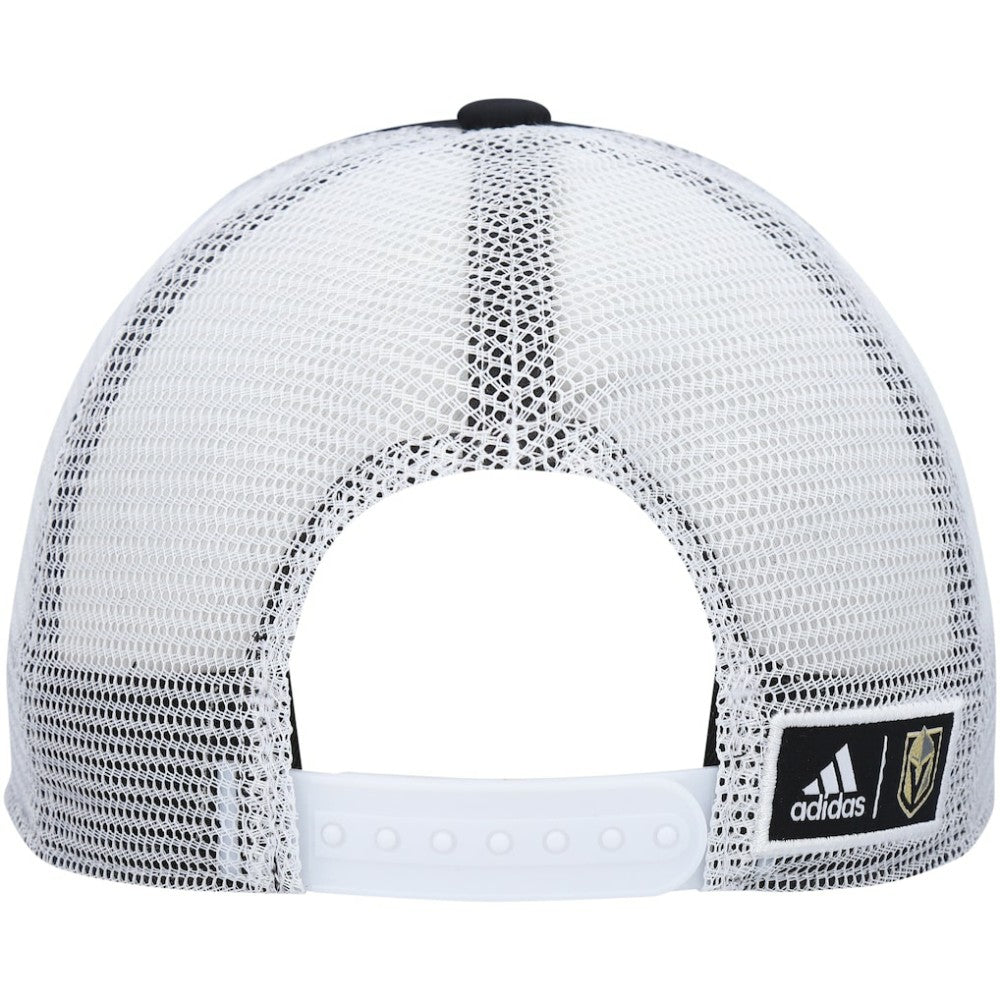 Vegas Golden Knights adidas Team Plate Trucker Snapback Hat Black/White