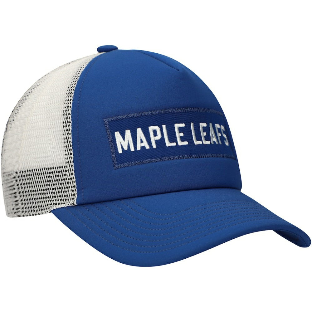 Toronto Maple Leafs - adidas Team Plate Trucker Snapback Hat Blue/White