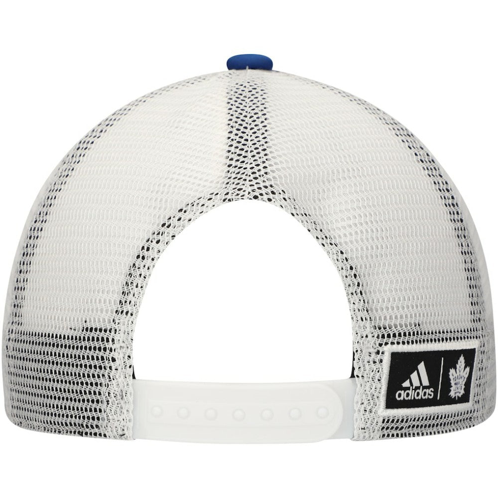 Toronto Maple Leafs - adidas Team Plate Trucker Snapback Hat Blue/White