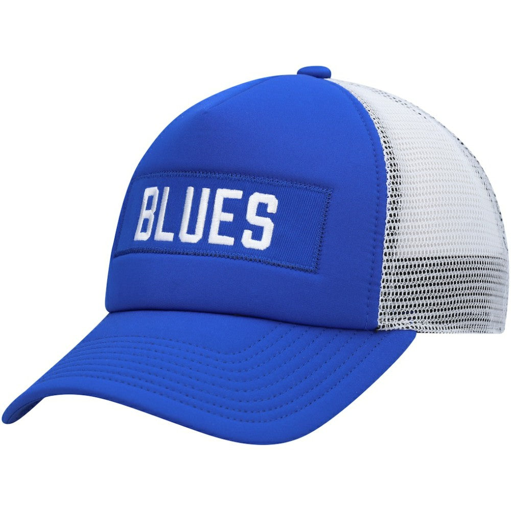 St. Louis Blues - adidas Team Plate Trucker Snapback Hat Blue/White