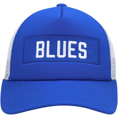 St. Louis Blues - adidas Team Plate Trucker Snapback Hat Blue/White