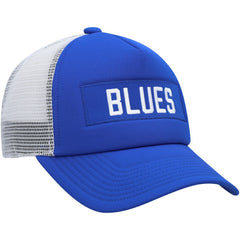 St. Louis Blues - adidas Team Plate Trucker Snapback Hat Blue/White