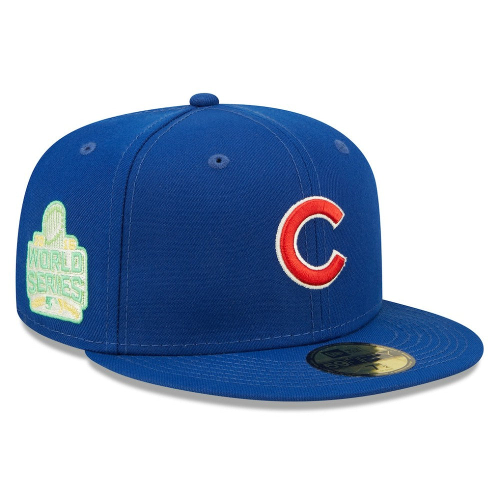 Chicago Cubs New Era 2016 World Series Champions Citrus Pop UV 59FIFTY Fitted Hat discount