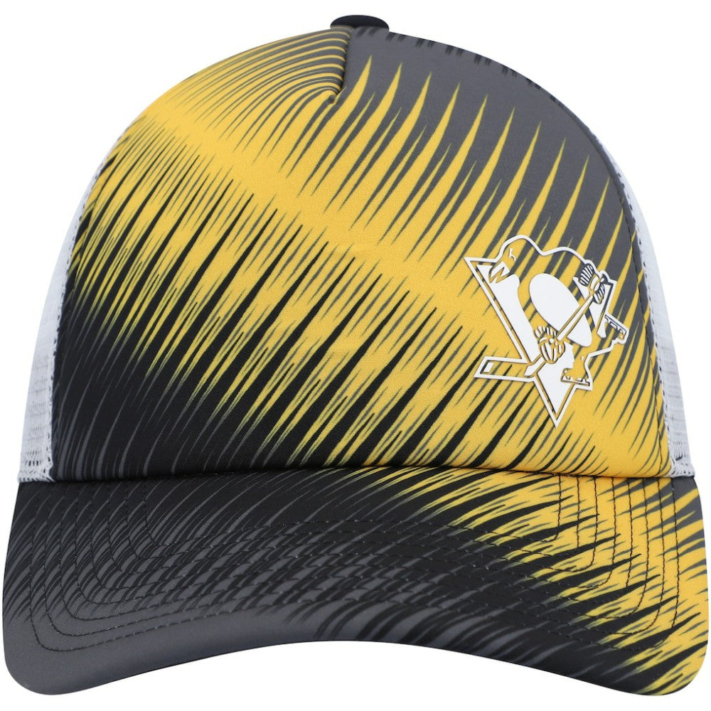 Pittsburgh Penguins adidas Women's Graphic Foam Trucker Snapback Hat Black/White