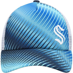 Seattle Kraken adidas Women's Graphic Foam Trucker Snapback Hat Light Blue/White