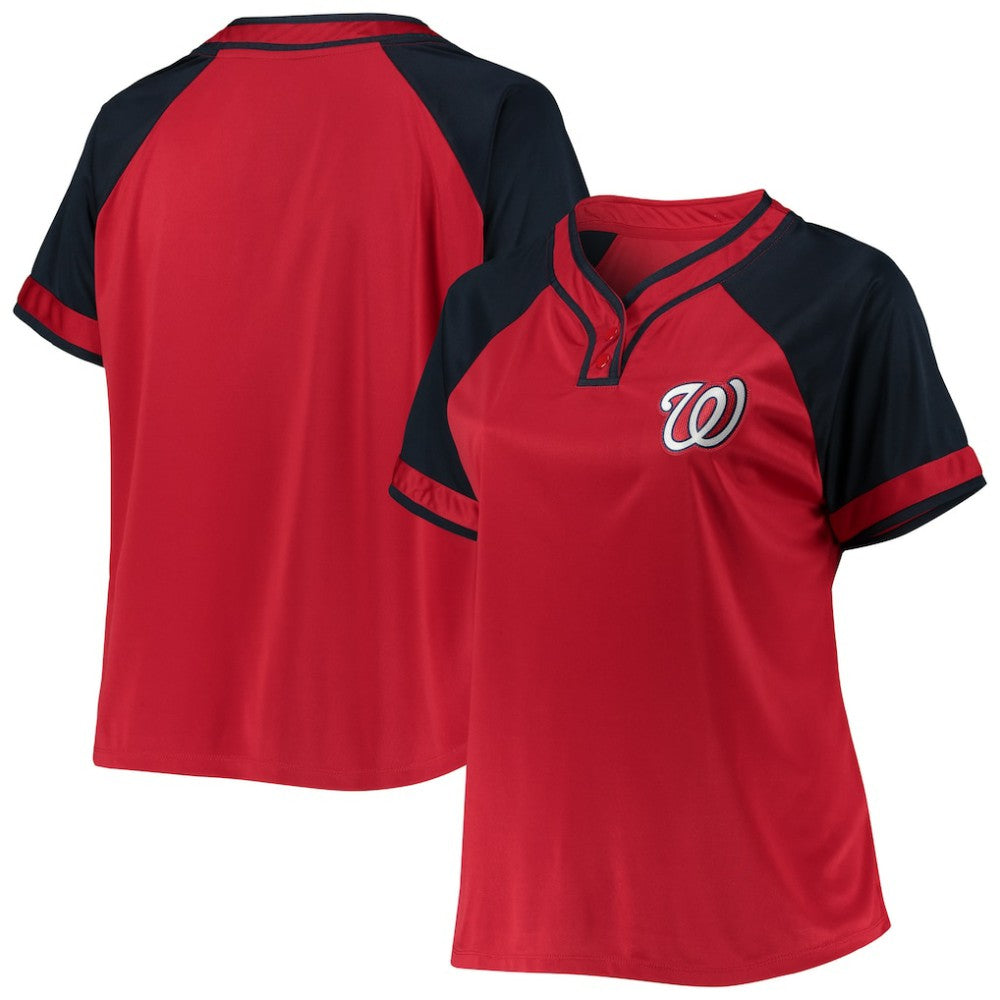 Washington Nationals Women's Plus Size Raglan T-Shirt discount