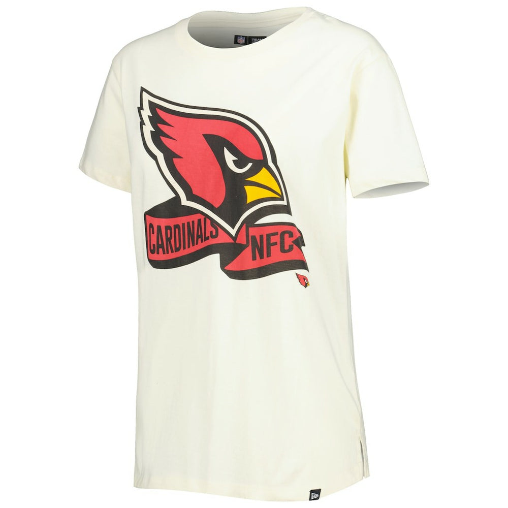 Arizona Cardinals New Era Women's Chrome Sideline T-Shirt Cream - NFL