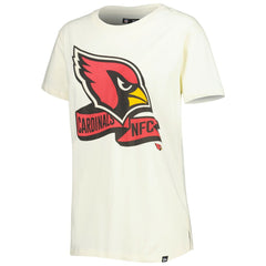 Arizona Cardinals New Era Women's Chrome Sideline T-Shirt Cream - NFL
