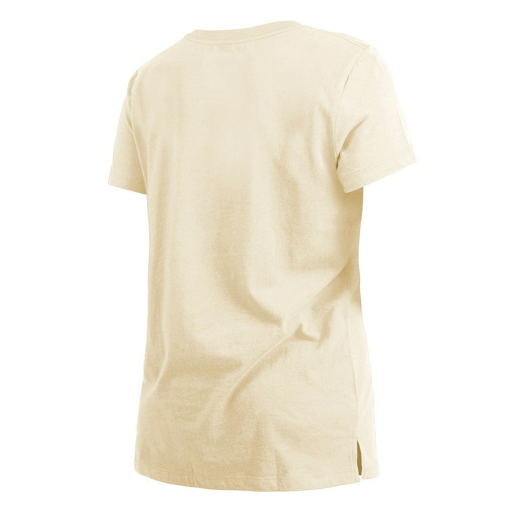 Baltimore Ravens New Era Women's Chrome Sideline T-Shirt Cream - NFL