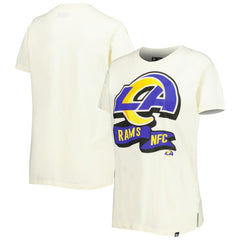 Los Angeles Rams New Era Women's Chrome Sideline T-Shirt Cream - NFL