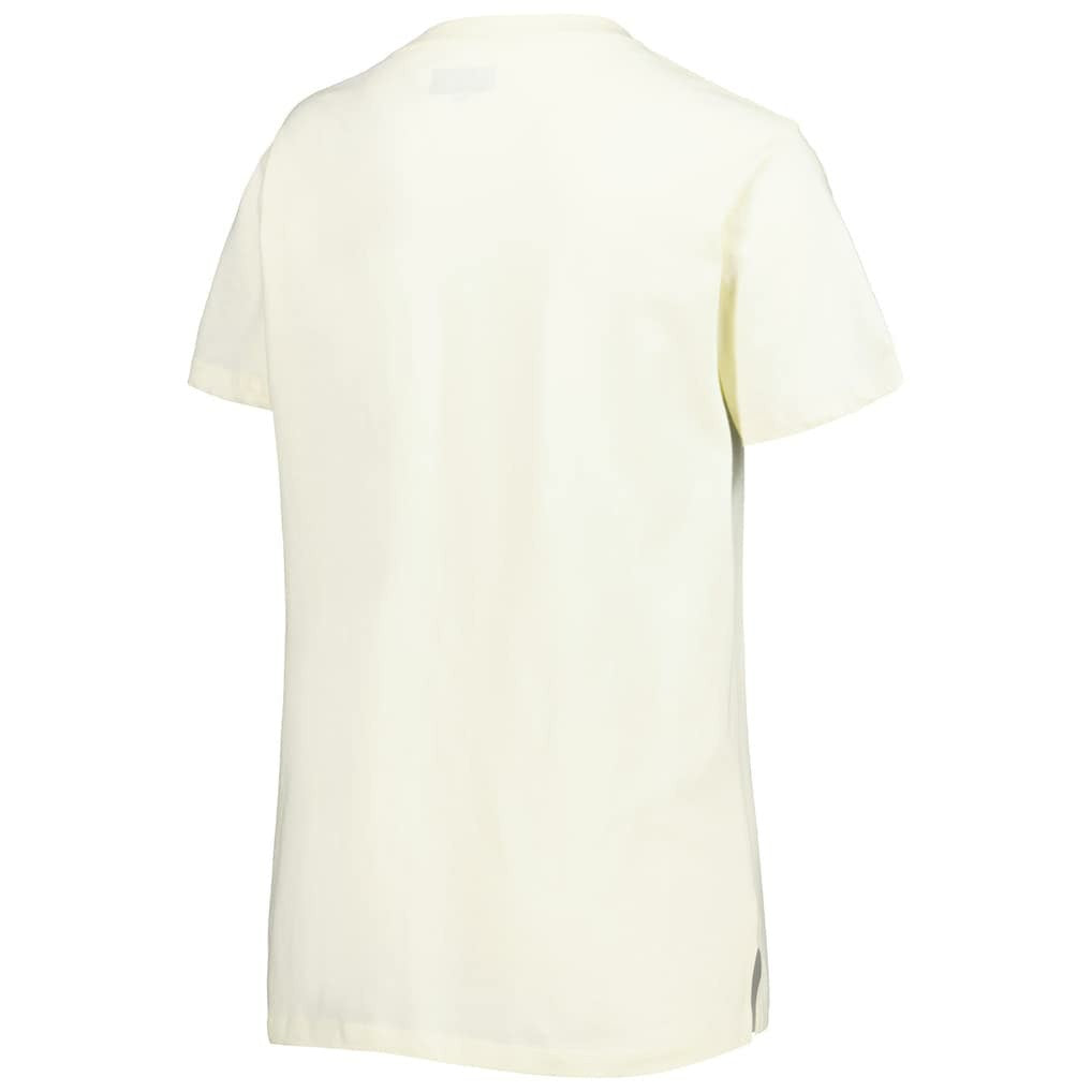 Los Angeles Rams New Era Women's Chrome Sideline T-Shirt Cream - NFL