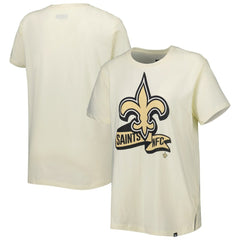 New Orleans Saints New Era Women's Chrome Sideline T-Shirt Cream - NFL
