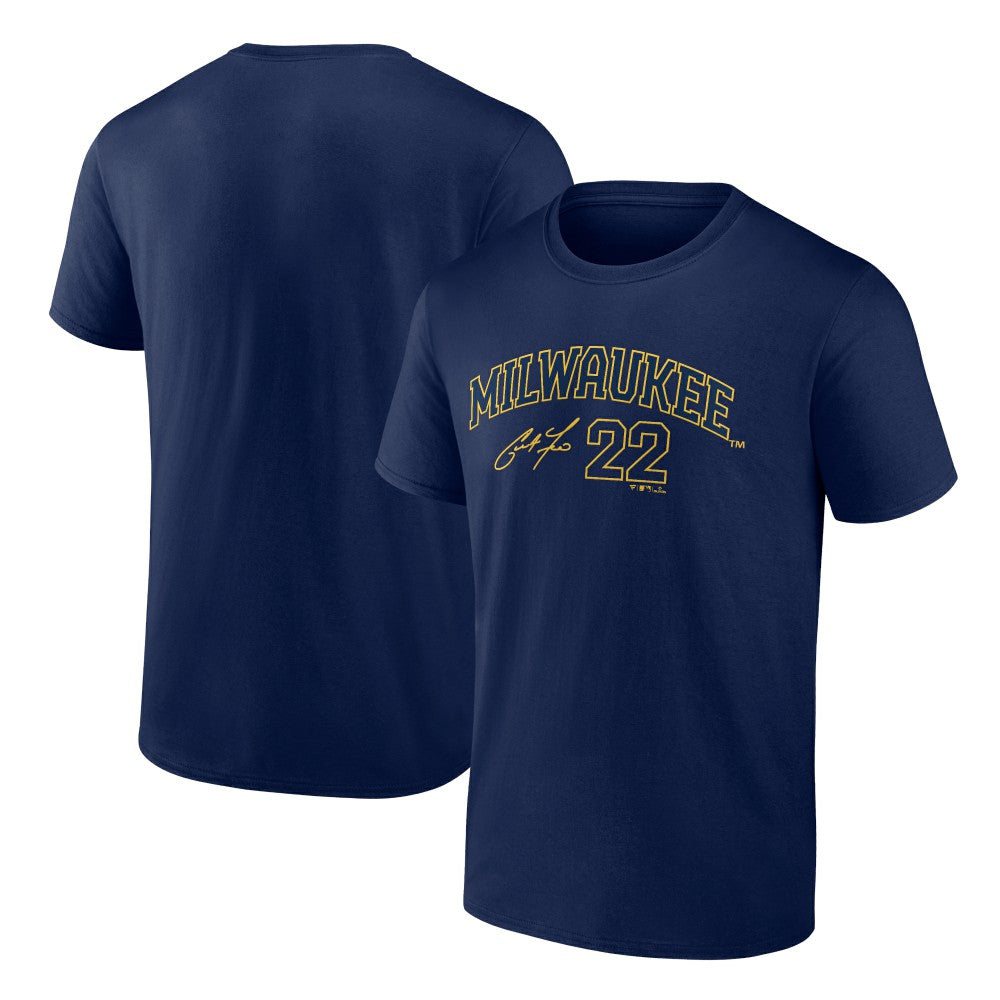Christian Yelich Milwaukee Brewers Fanatics Player Name & Number T-Shirt Lifestyle