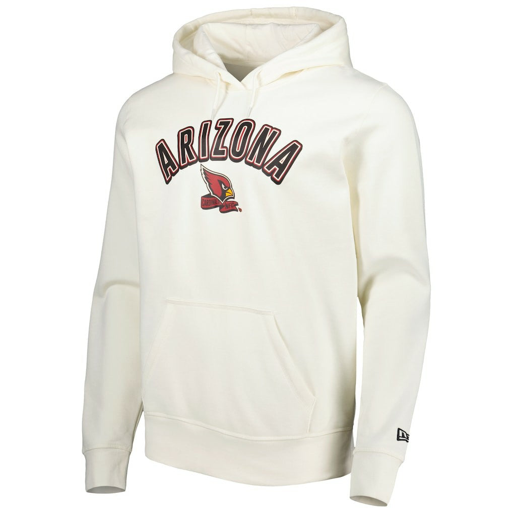 Arizona Cardinals New Era Sideline Chrome Pullover Hoodie Cream - NFL